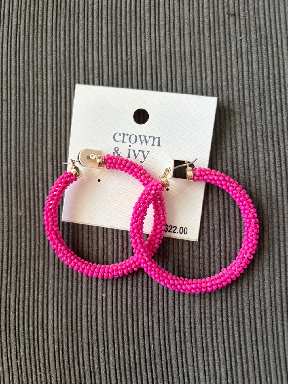 Hoop Earrings Hot Pink